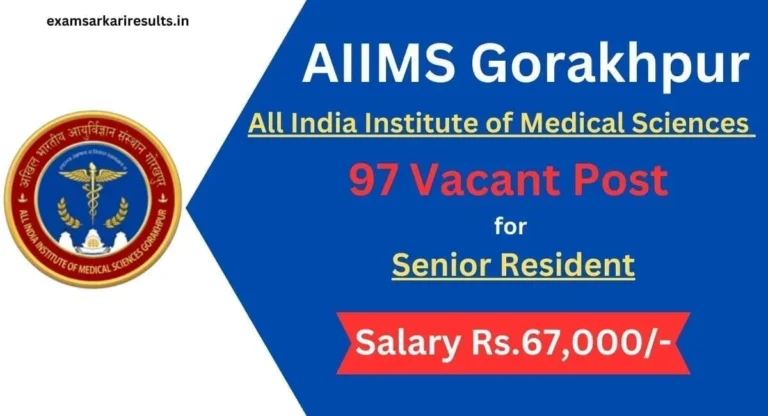 AIIMS Gorakhpur Recruitment 2024