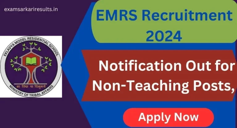 EMRS Recruitment 2024