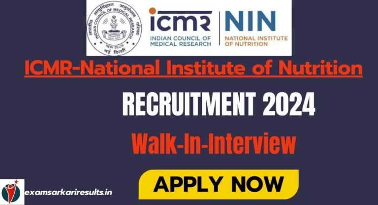 ICMR NIN Recruitment 2024