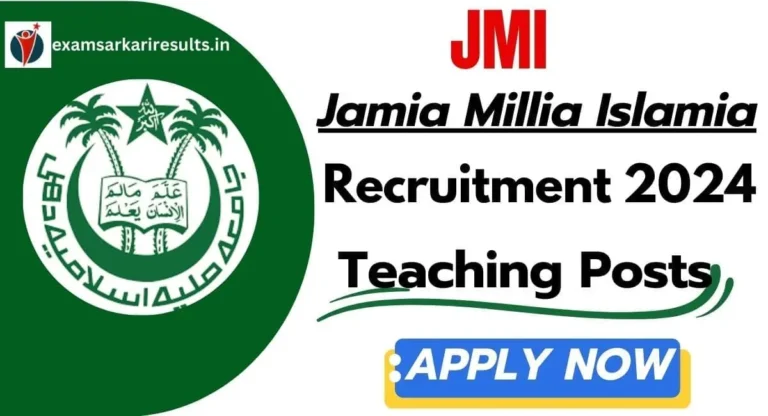 JMI Teachers Recruitment 2024