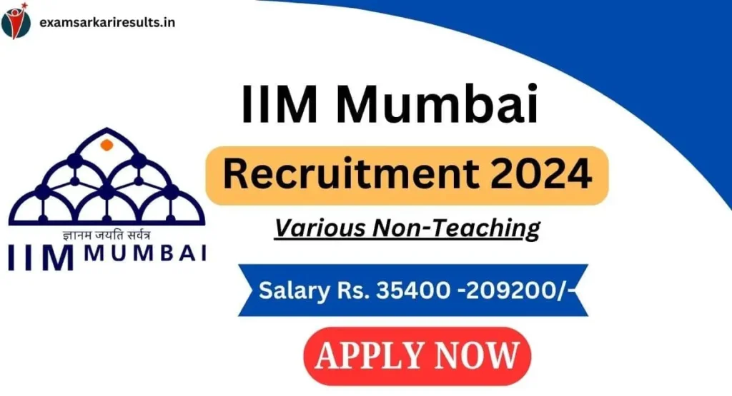 IIM Mumbai Non-Teaching Recruitment 2024